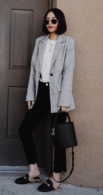 Ide Padu Padan Plaid Blazer. Bisa Buat Kerja atau Hangout Juga~