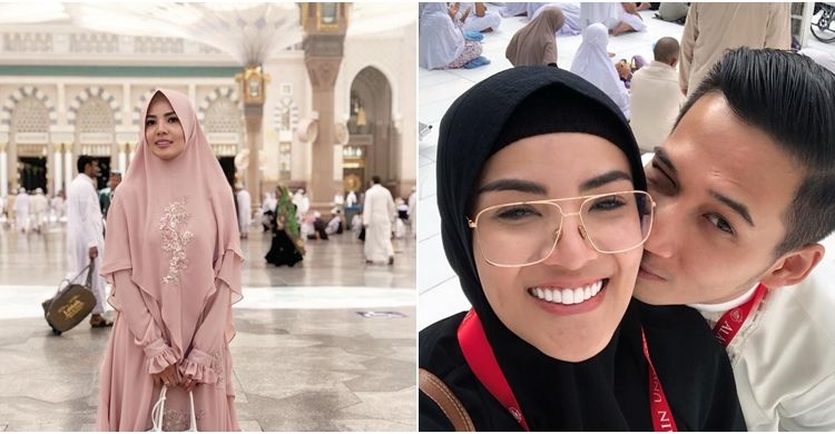 Cantiknya Nindy Ayunda Berbalut Hijab Saat Umrah Bareng Suami. Mesranya Bikin Iri!