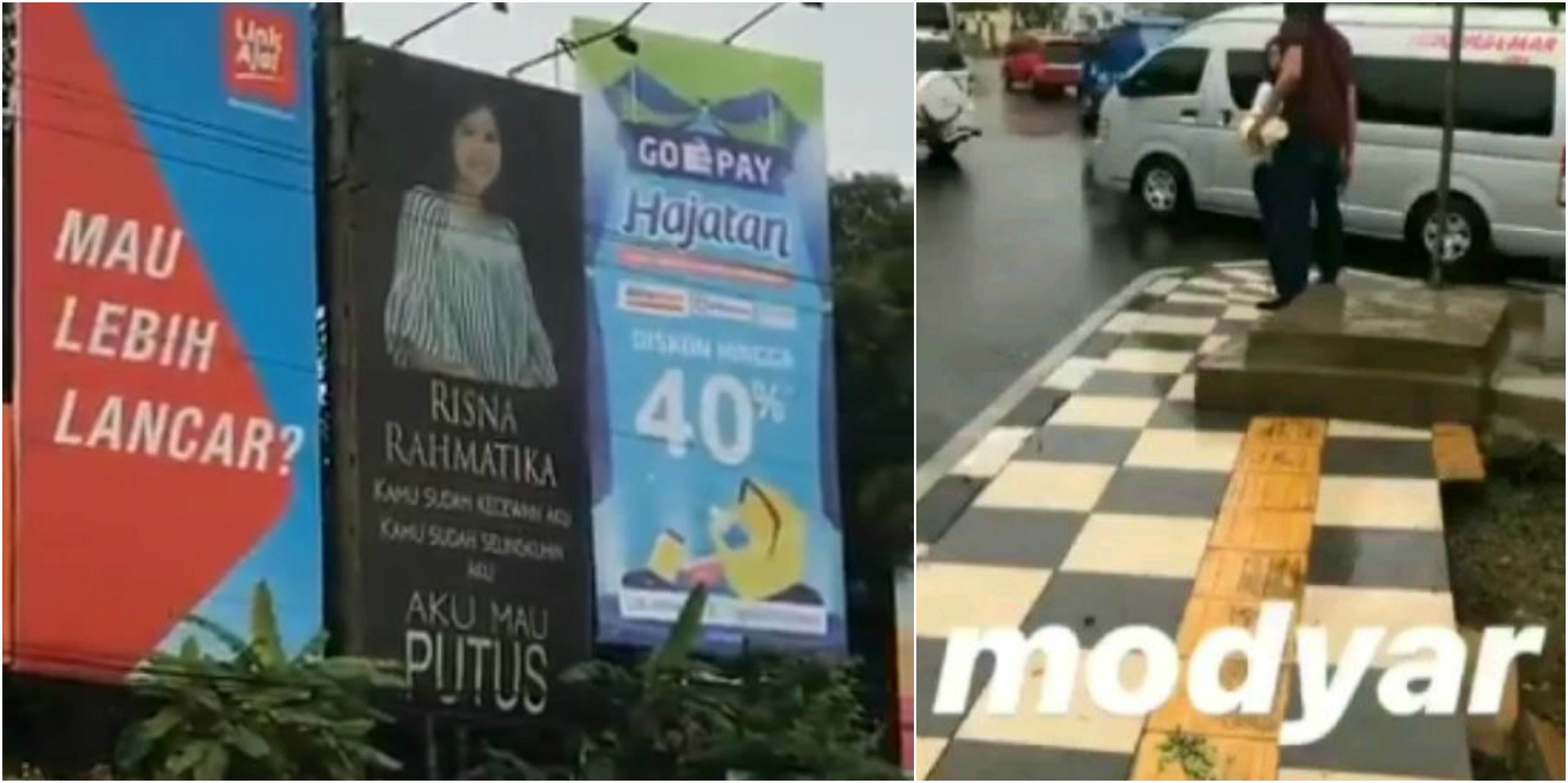 Putusin Pacar Pakai Baliho Super Gede, Warganet Curiga ini Settingan. Ah Masa Sih?!