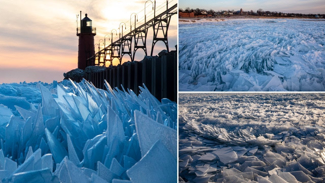 Kemarin Beku Total, Sekarang Pecahan Es di Danau Michigan Ini Begitu Memukau. Tapi Hati-hati, Tajam!