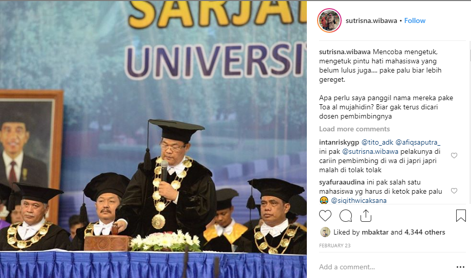 12 Bukti Kocaknya Rektor UNY. Dari Nonton Konser Urut IPK Sampai Jadi Tempat Curhat Mahasiswa