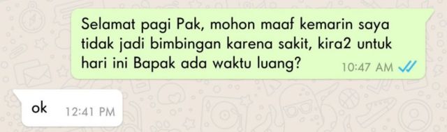 12 Balasan Chat dari Dospem ini Bukti Bahwa Skripsi Macet Kadang Bukan Karena Kita. Serba Salah, Ya~