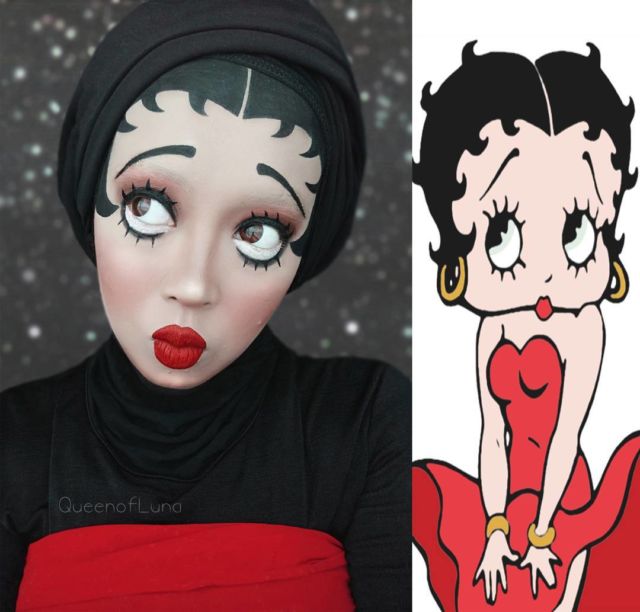 10 Potret Hijab Cosplay Animasi ala @queenofluna yang Kecenya Kebangetan. Kok Bisa Mirip Gitu Sih?