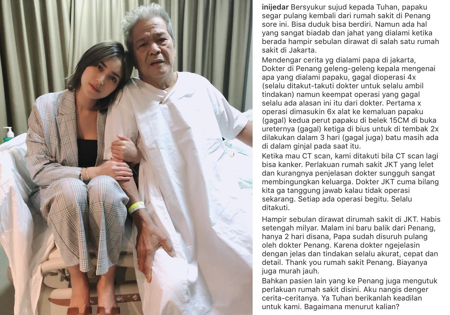 Jessica Iskandar Beberkan Fakta Tentang Perawatan Ayahnya Ketika di Indonesia. Ia Menyesal, Katanya