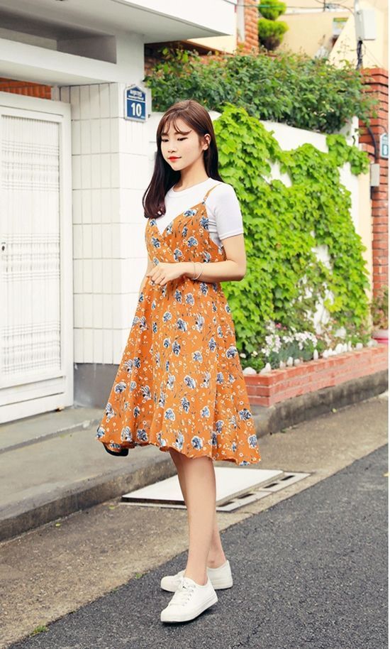 Korean dress ootd best sale