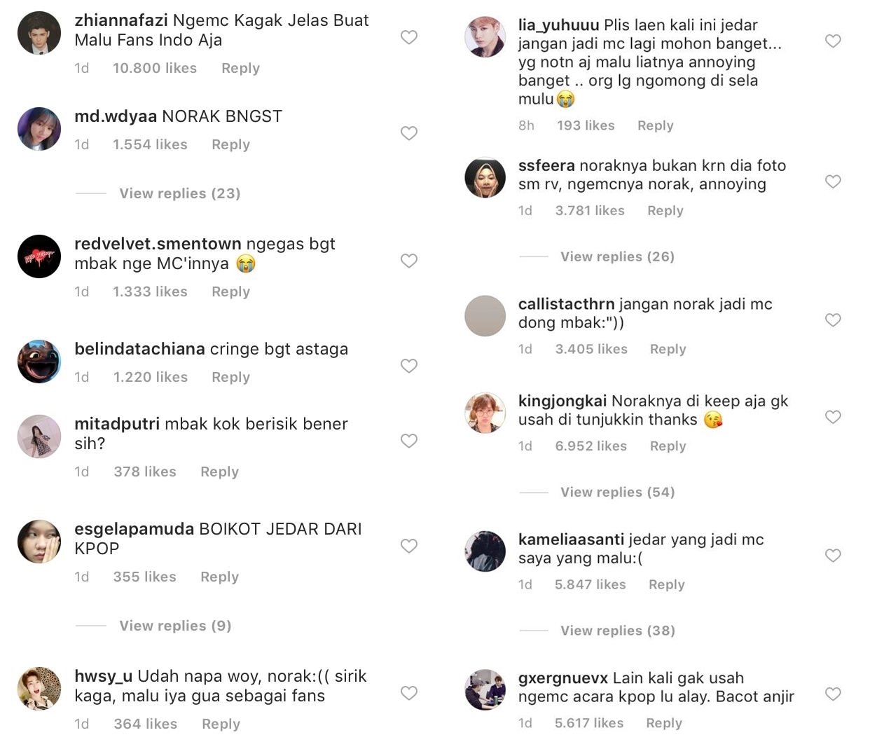 Jessica Iskandar Dihujat Fans 'Red Velvet' dan Dibilang Norak Saat Jadi MC, Ini Kronologinya