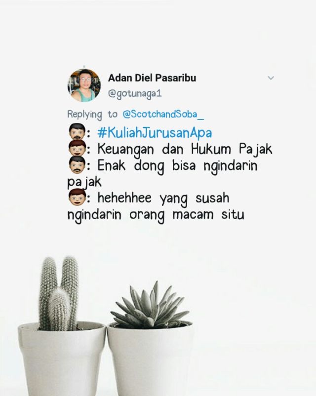 Cukup masalah saja yang dihindari.