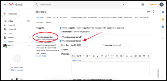 Tutorial Membuat Balasan Otomatis di Gmail Saat Lagi Cuti Kerja. Biar Total Liburannya~