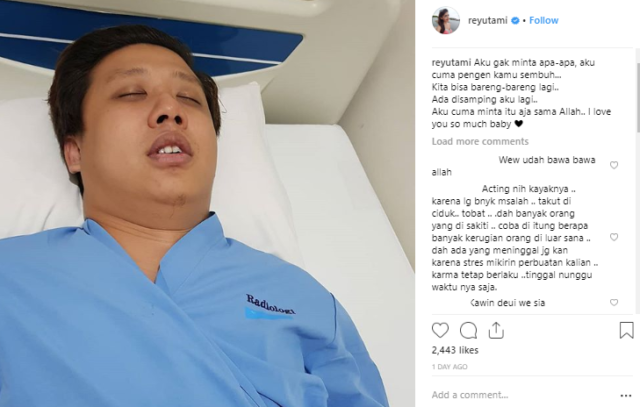 Pablo Benua Sakit, Postingan Rey Utami Dipenuhi Komentar 'Pedas' Warganet. Kena Karma, Katanya