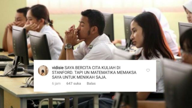 14 Luapan Hati Kocak Dedek-dedek Habis UNBK Matematika. Akun Kemendikbud jadi Sasaran