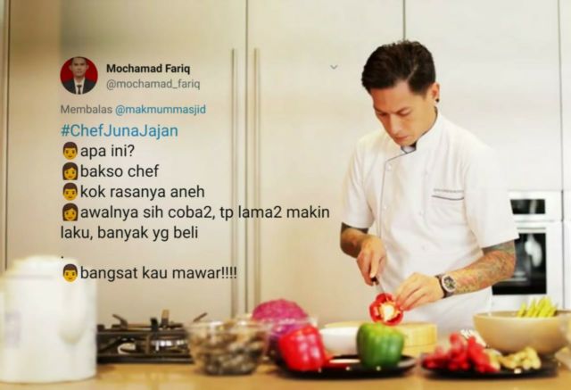 13 Imajinasi Liar Warganet Bayangkan #ChefJunaJajan di Pinggir Jalan. Apa Aja Dibercandain nih