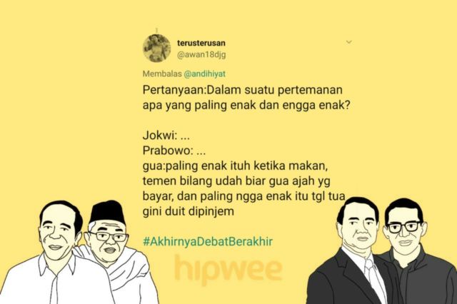 13 Cuitan Warganet Ini Jadi Hiburan Tersendiri dari Debat Semalam. Yay, #AkhirnyaDebatBerakhir Juga~