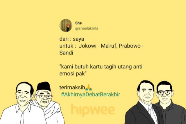 13 Cuitan Warganet Ini Jadi Hiburan Tersendiri dari Debat Semalam. Yay, #AkhirnyaDebatBerakhir Juga~