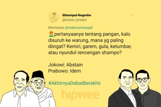 13 Cuitan Warganet Ini Jadi Hiburan Tersendiri dari Debat Semalam. Yay, #AkhirnyaDebatBerakhir Juga~