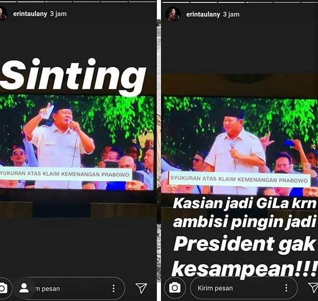 Istri Andre Taulany Dianggap Menghina Prabowo, Warganet pun Tuntut Pertanggungjawaban