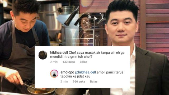 14 Reaksi Kocak Chef Arnold Tanggapi Komentar Kocak Warganet. Nggak Nyangka, Aslinya Receh Banget