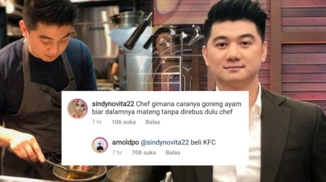 14 Reaksi Kocak Chef Arnold Tanggapi Komentar Kocak Warganet. Nggak Nyangka, Aslinya Receh Banget