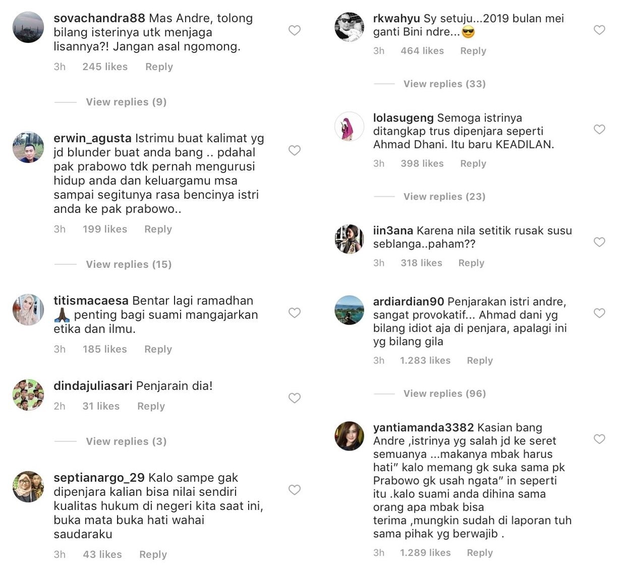 Istri Andre Taulany Dianggap Menghina Prabowo, Warganet pun Tuntut Pertanggungjawaban