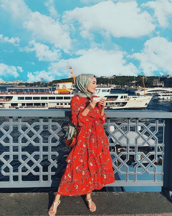 12 OOTD Dress Korean Style Flora, Bisa untuk Hijab