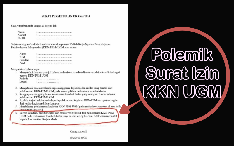 Tersebar ke Media, Poin dalam Surat Izin KKN UGM Ini Dipermasalahkan. Kini Suratnya Udah Ditarik Sih