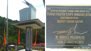 Tugu Photocopy, Tugu yang Unik dan Nyentrik di Tanah Datar. Kenapa Harus Mesin Fotokopi ya?