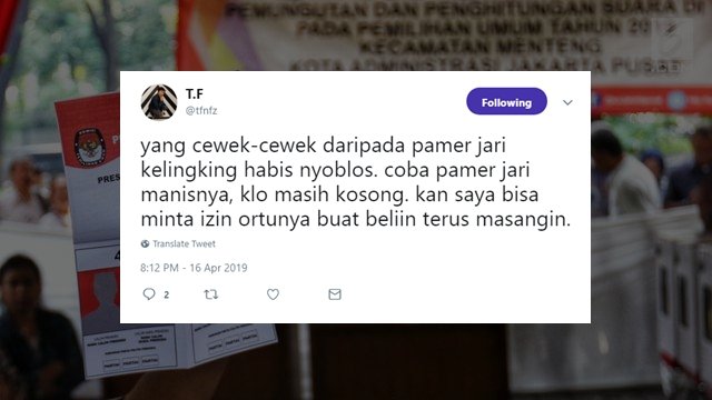 11 Gombalan dan Jokes Pemilu Buatmu yang Sudah Nyoblos. Pesta Demokrasi Memang Menyenangkan Begini