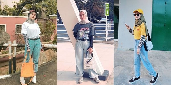 10 Ide Padu Padan Kaus Lengan Pendek Untuk Hijabers. Sopan Tertutup, tapi Tetap Stylish dan Kece