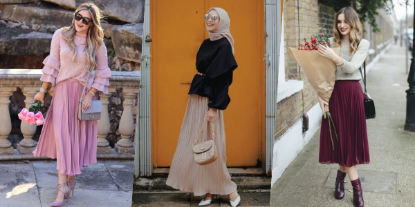 10 Ide Padu Padan Rok Lipit Alias Pleated Skirt Buat Kondangan. Pas Bagi yang Bosan Kebayaan