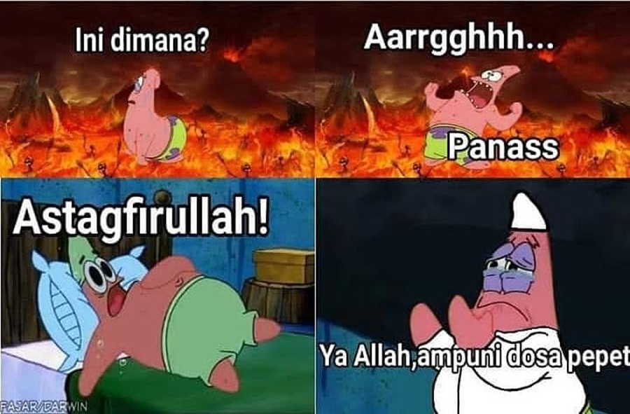 11 Potret Kocak Warga Bikini Bottom Jalani Puasa Ramadan. Squidward Kuat Nahan Emosinya Nggak, Ya?