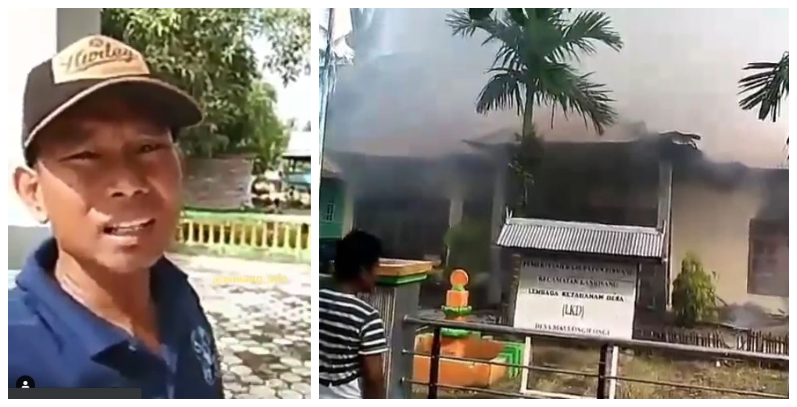 Akta Jual Beli Tanah Tak Kunjung Didapat, Seorang Pria Nekat Bakar Kantor Desa Sambil Live Facebook!