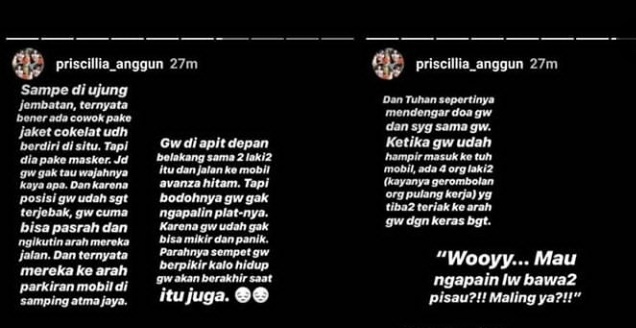 Curhatan di IG Cewek yang Hampir Diculik Saat Pulang Kerja. Pelajaran Banget Buat Kita!