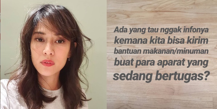 Dian Sastro Kerahkan Pengumpulan Makanan Untuk Anggota TNI dan Polri Lewat IG Story. Duh, Cinta ~