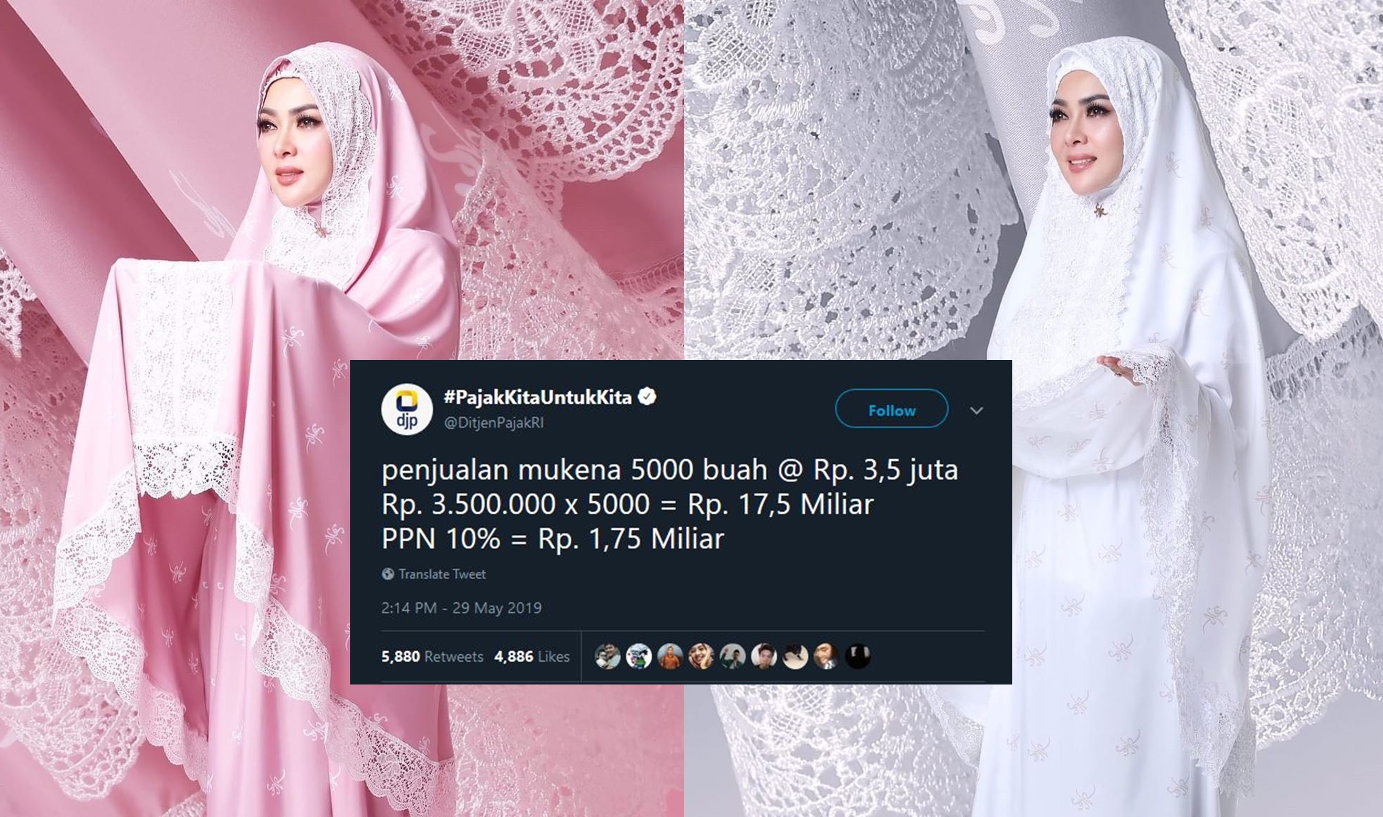 Mukena Laris Manis, Syahrini Diingatkan Akun @DitjenPajakRI untuk Bayar Pajak 1,75 Miliar Rupiah. Mantap!