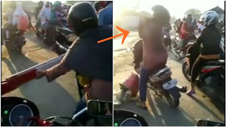 Ragam Reaksi Lihat Video Viral Emak-emak Jatuh Saat Terobos Palang Kereta. Mau Ngatain Takut Kualat~