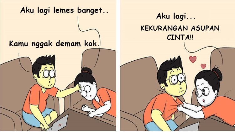 11 Komik tentang Pasangan Baru Menikah yang Bikin Gemas, Manja-Manja Rese Gitu Looo!