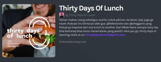 Thirty Days of Lunch