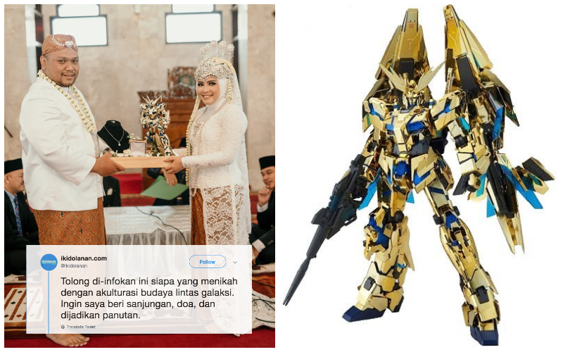 Gokil! Pasangan Ini Pakai Gundam untuk Seserahan Pernikahan Mereka, Siapa yang Juga Pengin Gini?!