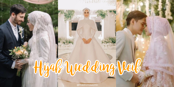 10 Ide Penataan Wedding Veil untuk Pengantin Berhijab. Manis Elegan, Tanpa Pernak Pernik Berlebihan