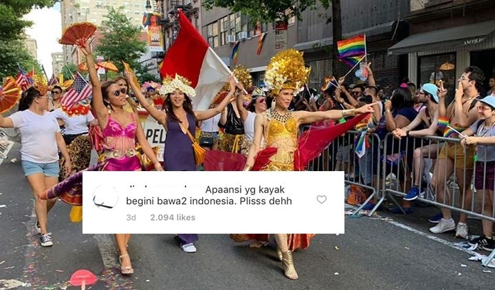 Bendera Indonesia Berkibar di Parade LGBT, Dena Rachman Panen Kritikan dari Warganet