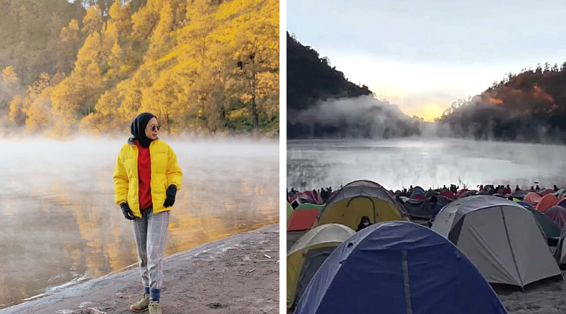 Mencumbu Dinginnya Ranu Kumbolo yang Indah Berselimut Embun Es. Syahdu dan Romantis