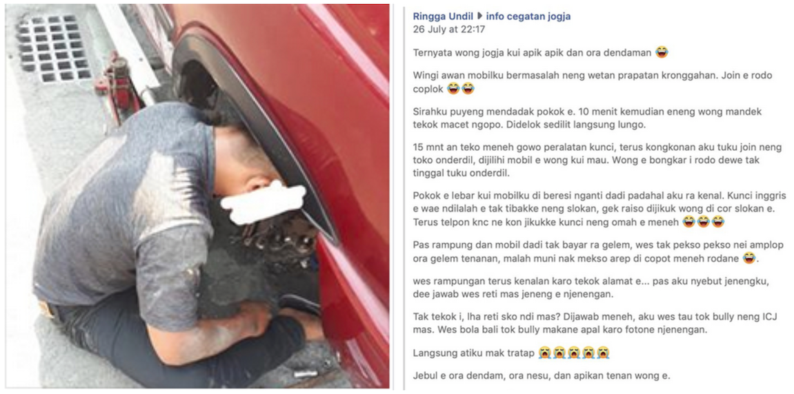 ‘Warga Jogja Memang Murah Hati’, Ujar Kawan Kita yang Ditolong oleh Korban Bully-nya Sendiri ini<amp-img src=