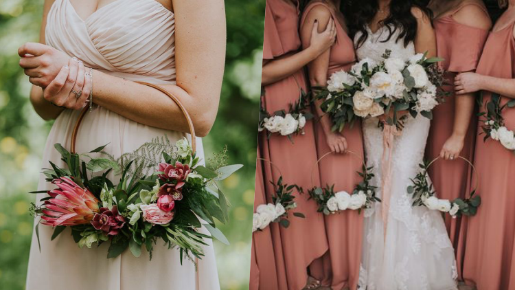 Mengulik Tren Terbaru; Floral Wreath Sebagai Buket Bunga Para Bridesmaid. Intip yuk 9 Inspirasinya