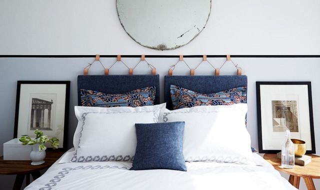 Headboard ranjang kreasi sendiri 