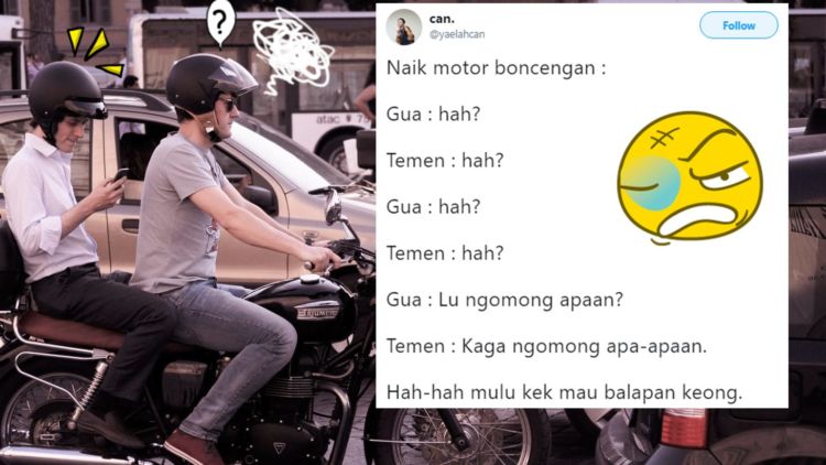 10 Kesalahpahaman di Atas Motor Kalau Masih Nekat Ngobrol. Masa Harus Teriak-Teriak Sampai Serak?