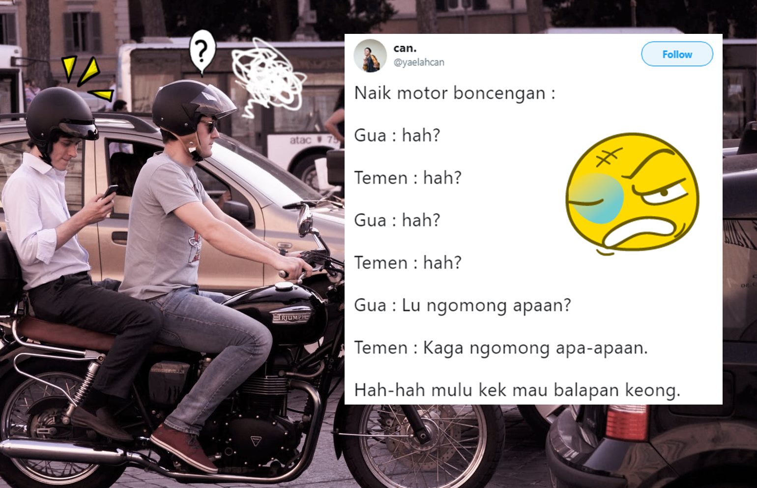 10 Kesalahpahaman di Atas Motor Kalau Masih Nekat Ngobrol. Masa Harus Teriak-Teriak Sampai Serak?