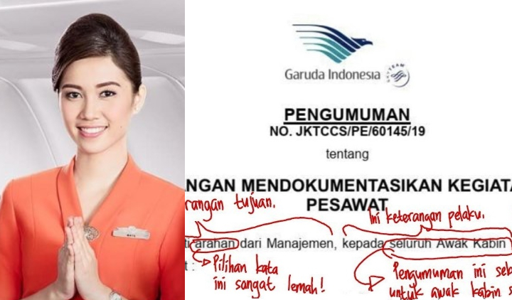 9 Kesalahan Bahasa di Pengumuman Garuda yang Larang Penumpang Berfoto, Buru-buru Mungkin Bikinnya ~