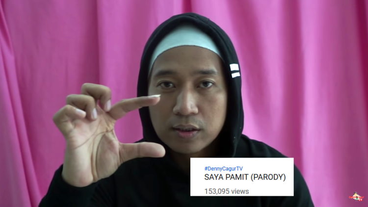 Baru Pamit 2 Hari Udah Balik Lagi, Denny Cagur Parodikan Vlog Ria Ricis yang Katanya Mau Vakum