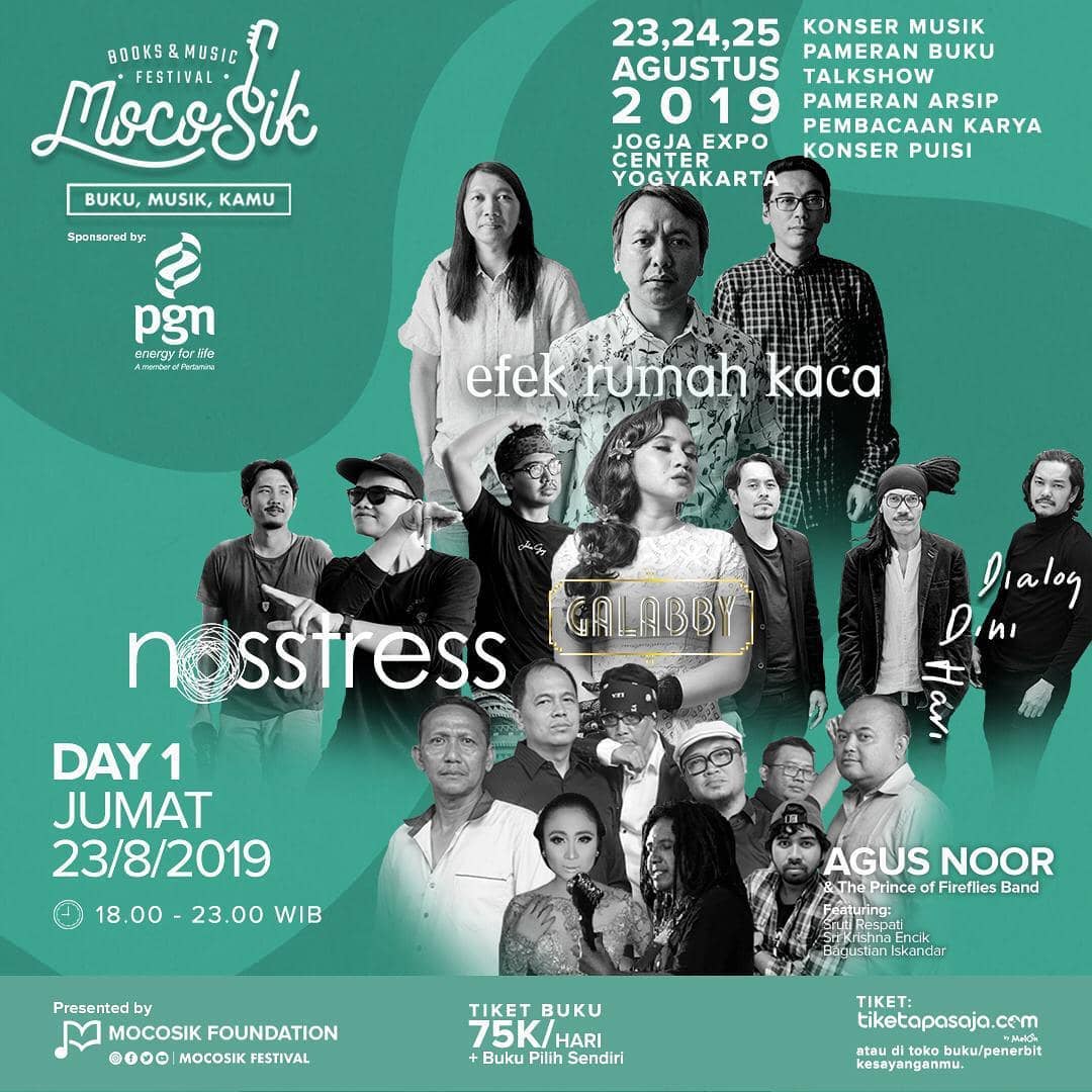 Bertema “Buku, Musik, Kamu”, Mocosik Festival 2019 Dimulai Hari Ini. Nggak Sabar ke Sana!