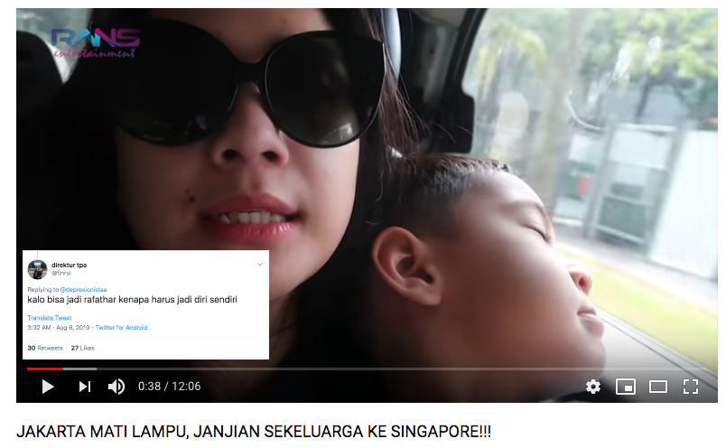 Ngungsi ke Singapura Karena Mati Listrik, Begini Respons Sobat Misqueen buat Keluarga Rafathar~