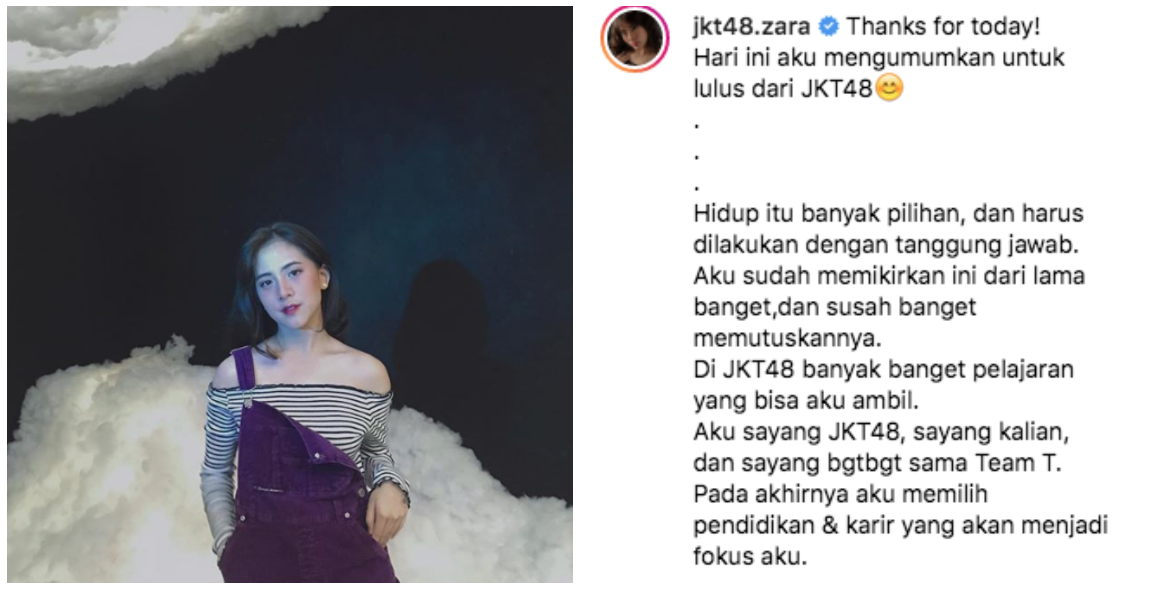 Karier di Dunia Akting Tengah Bersinar, Zara Putuskan Lulus dari JKT48 Agar Lebih Fokus